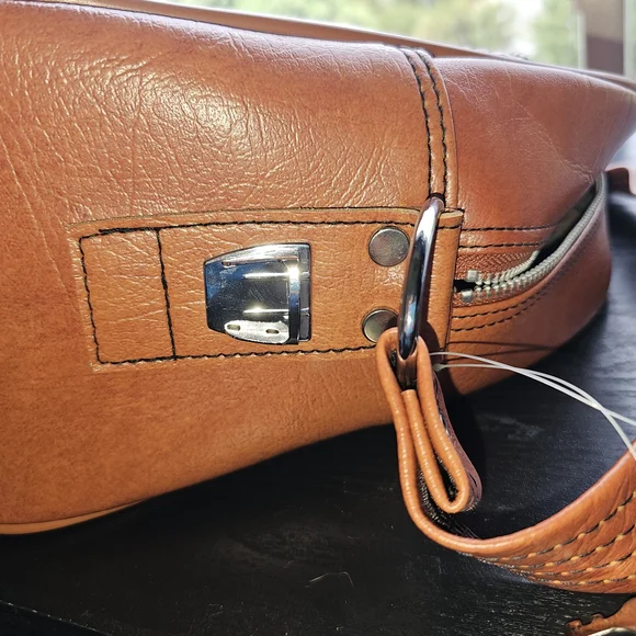 SEARS Vintage 1980's Tan Overnight Travel Bag OS Nmbr 9005 Original Keys - Picture 8 of 10